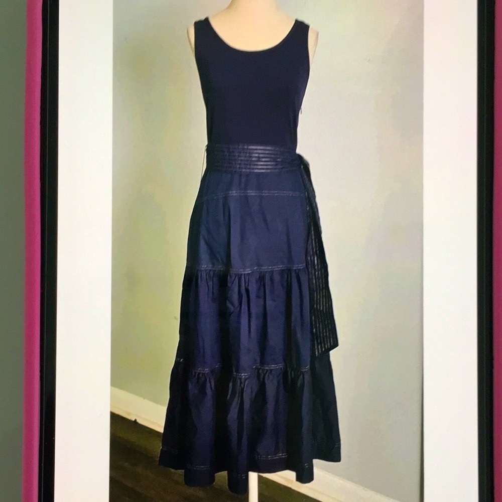 New Tahari Elegant Navy Blue Women's Dress